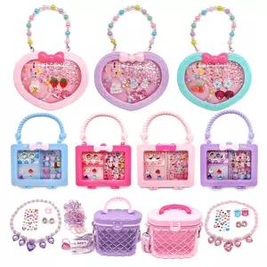 하트 보석 귀걸이 네일팁 가방세트 어린이집선물