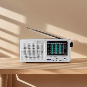 AM/FM/SW 라디오 배터리 구동 텔레스코픽 안테나 내장 스피커가 있는 소형 비상용 휴대용