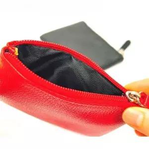 [콩심팥심]심플 무지 동전 지갑 여성용 카드지갑 PU가죽