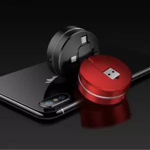 (무료배송) 키밍 릴타입 올인원 충전케이블 3in1 1m 5핀 c타입