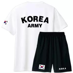 군인티 ROKA 로카티셔츠 기능성 군용 반팔티 KOREA ARMY 여름 반티 남녀공용 커플티 통기성 좋은 운동복