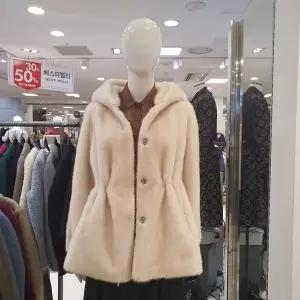 [하프클럽/]  25겨울  인조 퍼 후드 무스탕8130BE