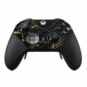 마이티스킨스 카본 파이버 보호, - 호환 | 가능 질감의 마감 스킨, 컨트롤러와 Xbox 블랙 내구성 시리즈 2 적용 있는 마블 엘리트 미국산 골드 쉽게