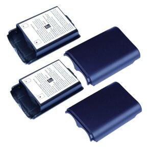 Xbox 360 무선 컨트롤러용 4X 배터리 팩 커버 쉘 케이스(블랙)