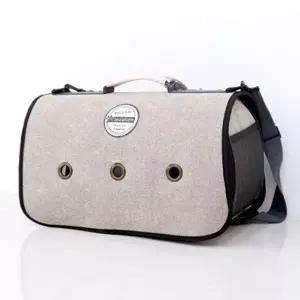 강아지 하드케이스 가방 베이지 대형 1P 숄더백 이동 고양이캐리어