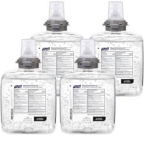 퓨렐 고급 손 소독제 젤, 1200mL 리필 TFX 터치 프리 디스펜서(4팩) - 5456-04