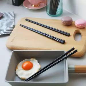 업소용 블랙 스타일 PPS 젓가락 5P 고품질 요리 우동