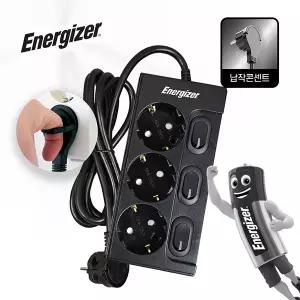 에너자이저 고용량 개별스위치 멀티탭 3구 4구 5구 6구 과부하차단 슬림 납작