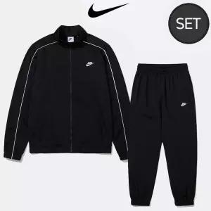(세트상품)나이키 클럽 폴리 니트 트랙 수트 트레이닝복 HV1445 블랙