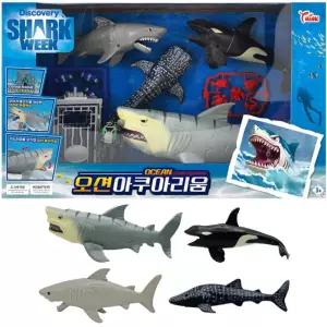 유아 바다 상어 범고래 동작 모형 세트 피규어 장난감 자연 학습용 초등학교 인형
