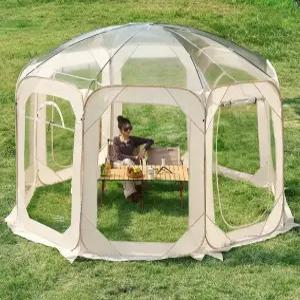 원터치 쉘터 PVC 야외 투명 동계 텐트 돔 그늘막