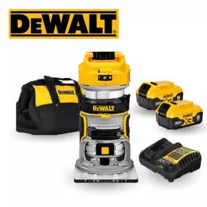 디월트 DCW600P2 충전 무선 트리머 플런지 라우터 5.0Ah 배터리 2개 + 파우치