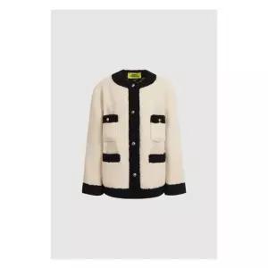 [롯데백화점]럭키슈에뜨 라운드넥 페이크퍼 점퍼 LQOAW25100