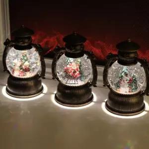 크리스마스 앤틱등불 오르골 산타 무드등 소품 선물 클래식 건전지 미포함