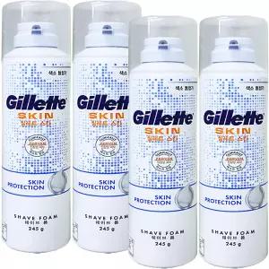 질레트 스킨텍 쉐이빙폼 245ml 4개