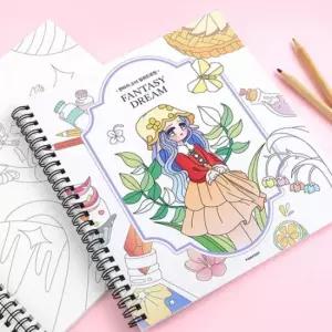 판타지 드림 컬러 드로잉 색칠 공부 어른 컬러링북 컬러링북 꽃컬러링북 5분컬러링북