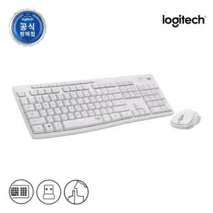 로지텍코리아 공식 MK295 콤보 무소음 무선 키보드 마우스 세트 화이트
