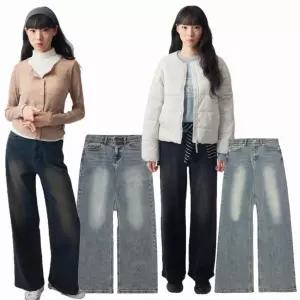 [행텐][모다춘천]여성 히든밴딩 백브러쉬 와이드 데님 10540-155-801-10_CC