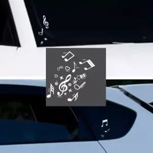 자동차 음표 스티커 화이트 도어 부착 튜닝 포인트스티커 음표 부착 튜닝 주유구