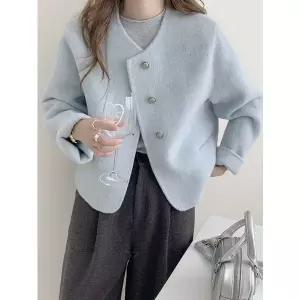 [헤레이스](울100%)라운드 울 핸드메이드 자켓_YMSH25FW209