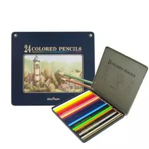 24색색연필 24색 문화 색연필 틴케이스 24색색연필 고급색연필 틴케이스색연필 틴케이스