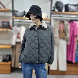 베네통/애플아울렛/니트 집업 탈부착 구스 패딩/BAPDA2561