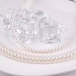 베이직화이트진주목걸이 3mm 4mm 5mm 6mm EA644N