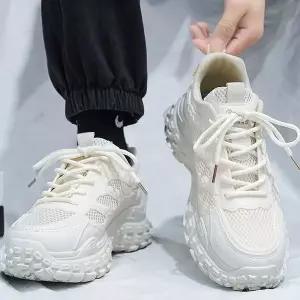 남자 운동화 심플 메쉬 키높이 러닝화 2컬러 캐주얼