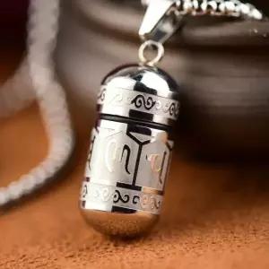 럭셔리 티타늄강 휴대용 소형 약통 목걸이 캡슐 방수 방습 스타일1