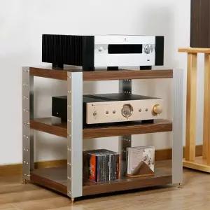 원목 스피커 받침대 2단 앰프 진열대 거치대 체리우드