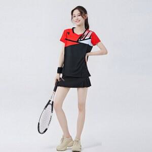 테니스옷 스커트 티셔츠 의류 트레이닝복 반팔 남녀 커플 속건 남성 배드민턴 여성 세트