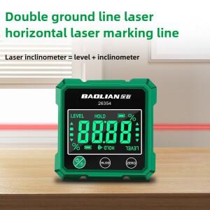BAOLIAN 레이저 없음/레이저 디지털 각도기 측정 경사계 자기 레벨 박스 Type-C 가정용 충전