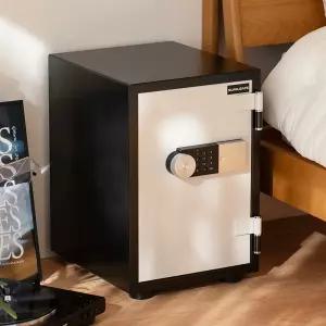 ZE45 투톤화이트 50kg new 디지털 60분 내화인증 금고 서랍장착 마비기능 가정