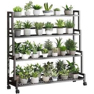 이동식 화분 거치대 4단 베란다 인테리어 발코니 화분선반 3겹 분재 사무실 100cm