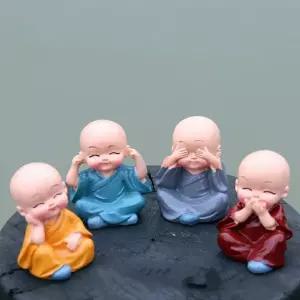 미니불상 동자승 4종세트 장식품 자동차 아기부처 미니불상 4종세트 장식품