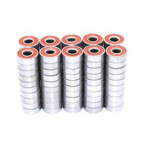 FGen 100pcs 저소음 모터 전용 608RS 스케이트보드 베어링 핑거팁 자이로 특수 베어링(빨간색)