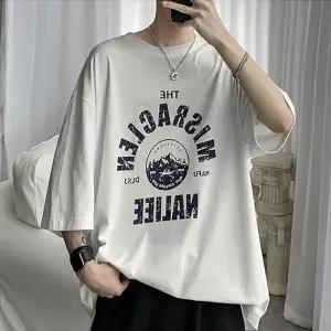 남자 레터링 루즈핏 반팔티 힙한 여름 스트릿룩 박스 핏티 오버 커플 무지 남성 캐주얼 박시 남녀공용셔츠