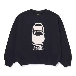 블루테일2 AZI2TS04NV 주니어 남아 여아 네이비 세미 크롭 맨투맨 초등 겨울 티셔츠