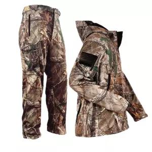 겨울낚시복 낚시방한복 나무 위장 상하의 세트 기모 봄 가을 전천후