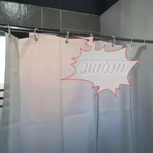 [골드스마일]무지 방수 비닐 샤워커튼 화이트 150x180 샤워커튼 비