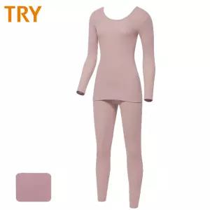 쌍방울 TRY 뉴 센트 9부 솔리드 I06 여성용 내복 상하 1세트 TW9FI06