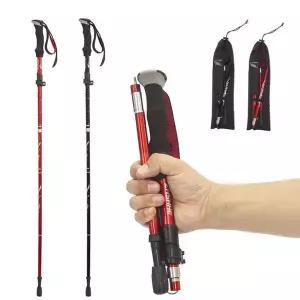 [콩심팥심]등산스틱 4단 폴딩 접이식 경량스틱 손목 스트랩 스틱홀더
