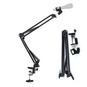 B탁상고정용 2단관절 마이크 거치대 스탠드