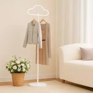구름 모양 심플 스탠드 행거 화이트 신혼집 인테리어 디자인 거실 옷걸이 미니멀 옷정리