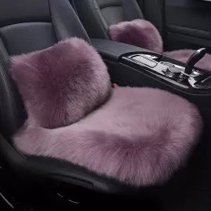 겨울 자동차 퍼 카시트 보온 교체 털방석 양털 따뜻한 래빗 일체형 사무실 차시트 핸들커버