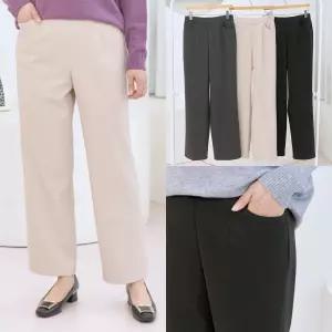 엄마옷 마미소 울 기모 일자 바지 국내생산 99까지 정장 슬랙스 할머니 빅사이즈 40 70 마담 중년 여성 옷
