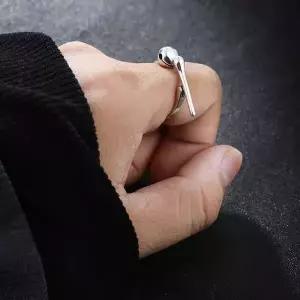 [골드스마일]불교 패션 목탁 반지 목탁링 우정링 실버 925