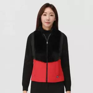 [엘르골프] 여성 인조 FUR 믹스 우븐 베스트_6H81451