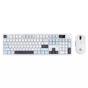 지클릭커 WMK790 8K 무선 블루투스 기계식 키보드 마우스 세트 화이트마린 제주바다 45g