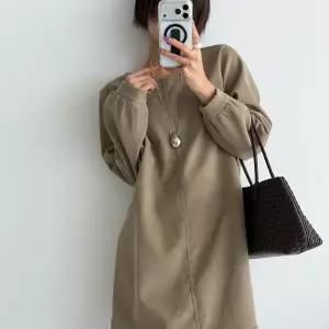 여자 속기모 빅사이즈 퍼프 겨울하객룩 절개 미니원피스